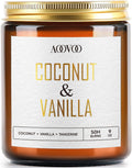 Coconut Vanilla Candles - 9 Oz Scented Candles, Aromatherapy Candle, Soy Candle for Home Scented