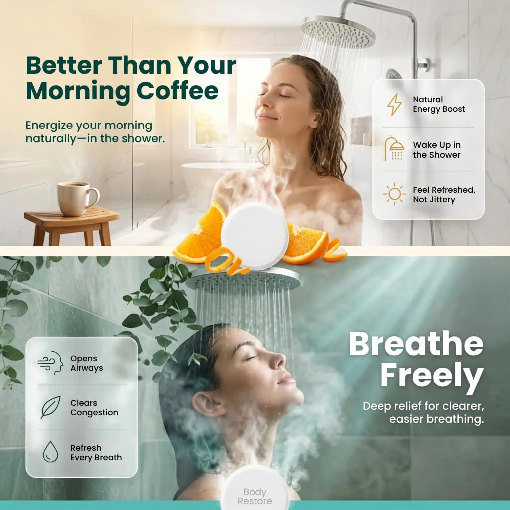 Shower Steamers Aromatherapy 6 Pack – Fathers Day Gift for Dad, Birthday Gifts for Women & Men, Spa Stress Relief & Relaxation Self Care Gifts – Premium Clarity Essential Oil Tablets