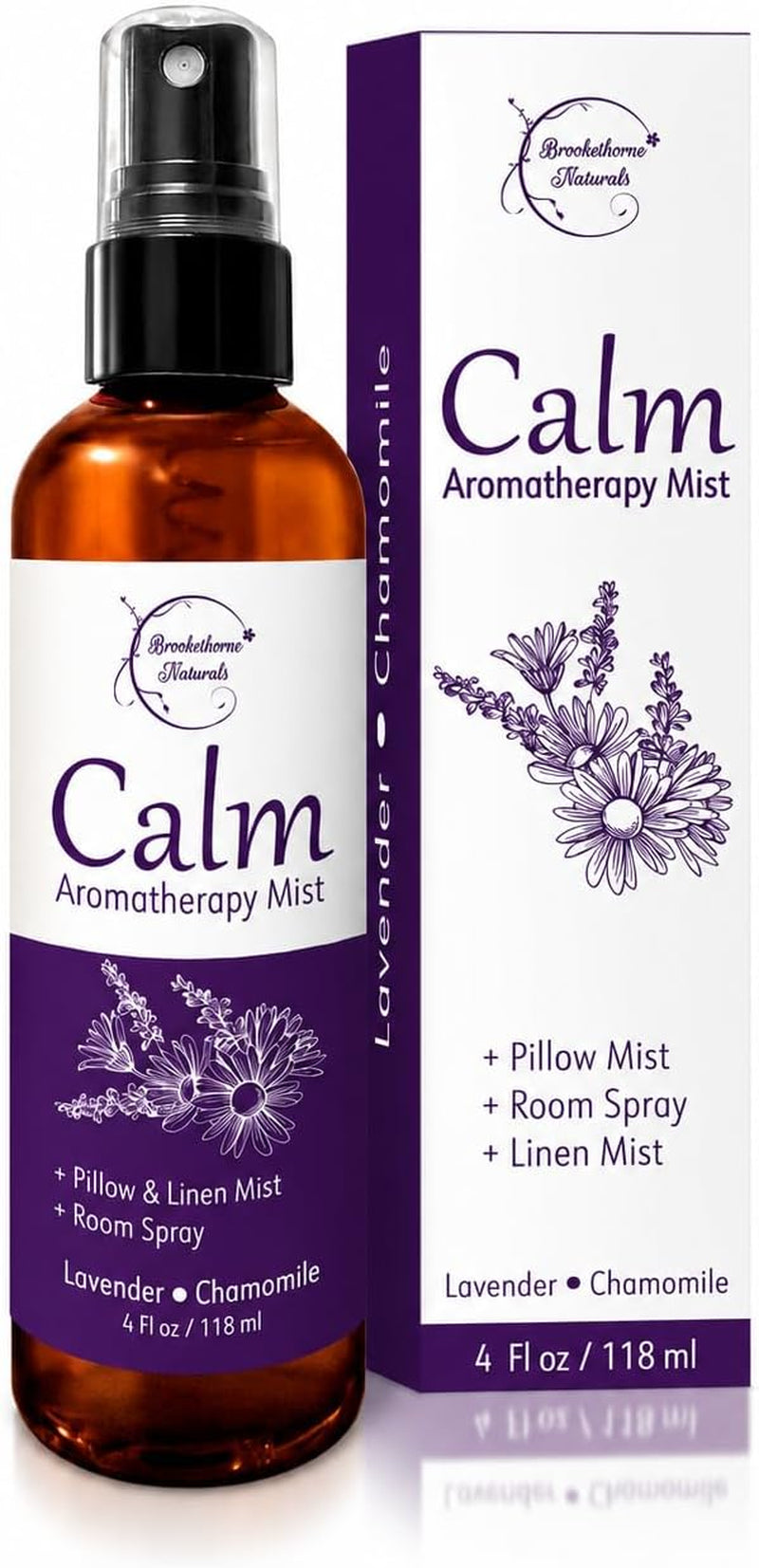 Calm Aromatherapy Mist with Lavender & Chamomile Essential Oil. Natural Sleep & Pillow Spray, Room & Linen Mist. Lavender Spray Air Freshener for Relaxation & Sleep -
