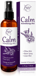 Calm Aromatherapy Mist with Lavender & Chamomile Essential Oil. Natural Sleep & Pillow Spray, Room & Linen Mist. Lavender Spray Air Freshener for Relaxation & Sleep -