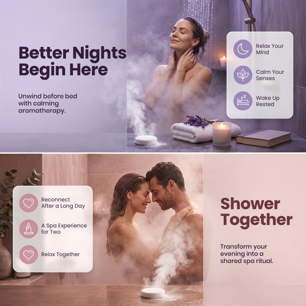 Shower Steamers Aromatherapy 6 Pack – Fathers Day Gift for Dad, Birthday Gifts for Women & Men, Spa Stress Relief & Relaxation Self Care Gifts – Premium Clarity Essential Oil Tablets