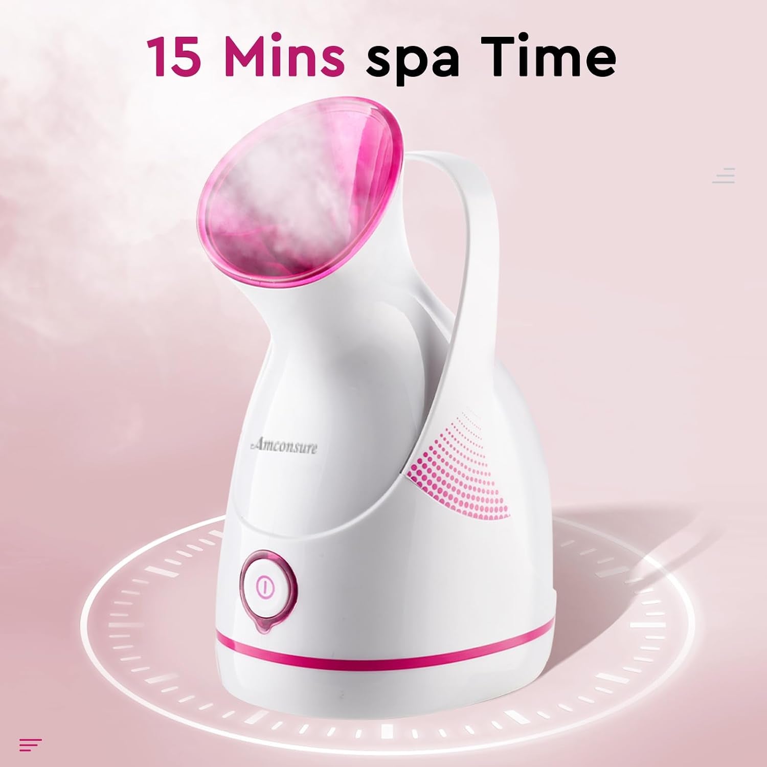 Facial Steamer - Nano Ionic Face Steamer Warm Mist Steamer for Home Sauna SPA, Humidifier for Face Steamer for Deep Cleaning Unclogs Pores Sinuses - Bonus 5 Piece Stainless Steel Skin Kit